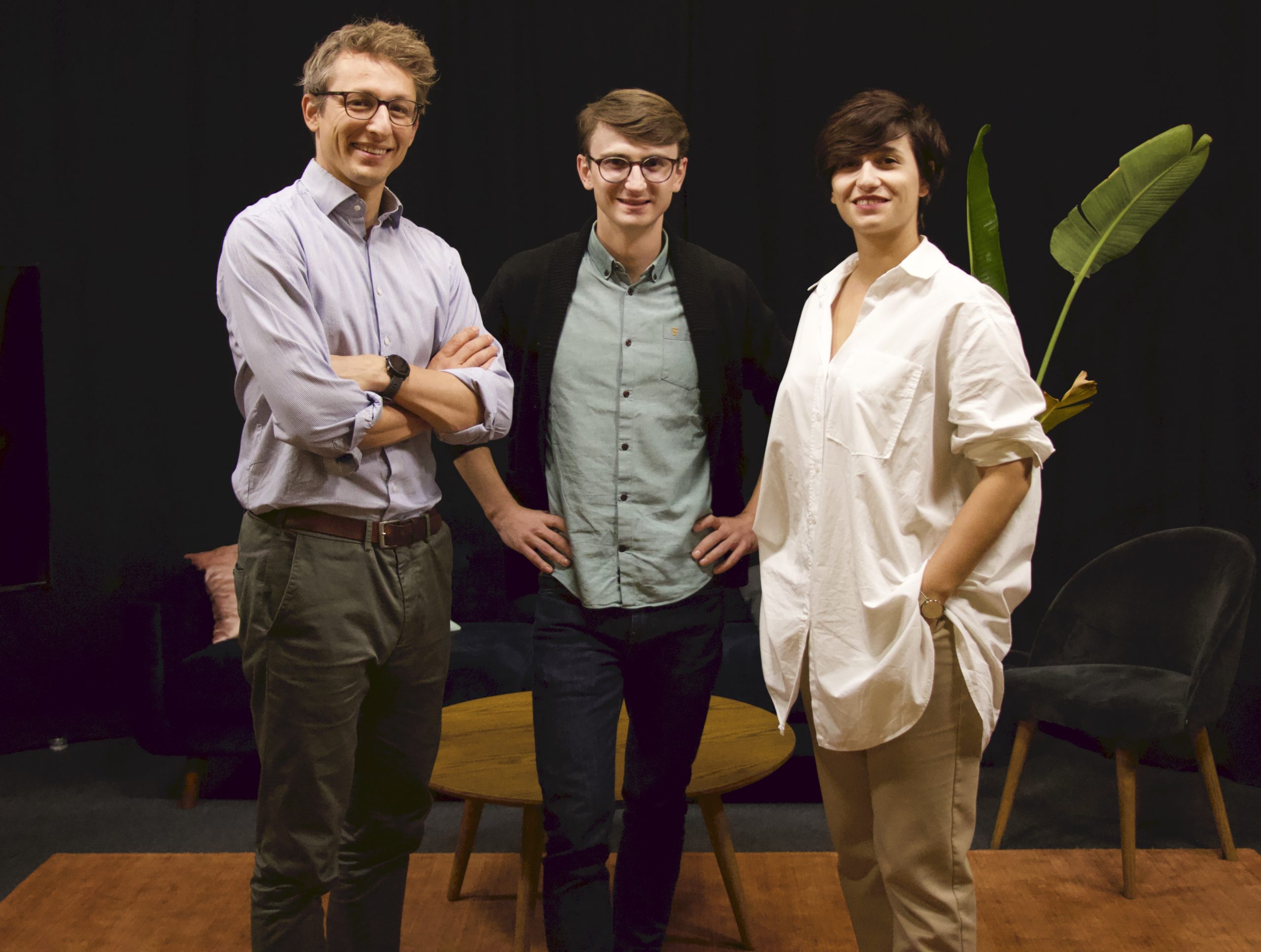 Jakob Detering (left) and his successors Jonas Dinger (middle) and Ana Janošev (right), new managing directors of Social Impact Award
